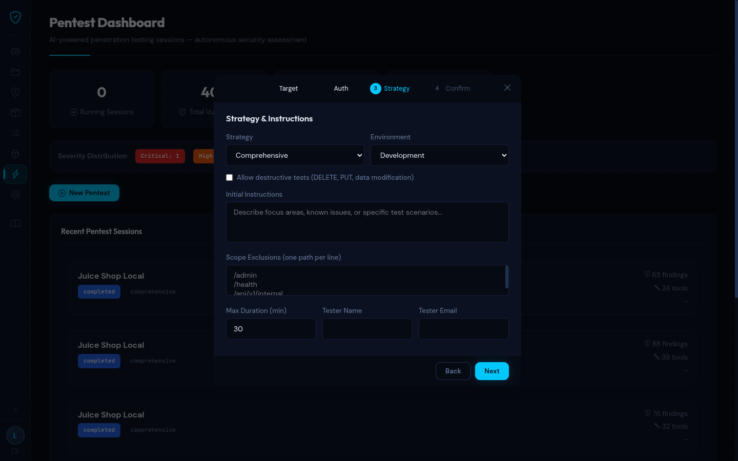 Wizard Step 3 — Strategy
